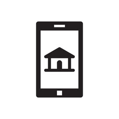 online real estate icon - home page icon - mobile phone sign symbol	