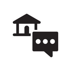 house talk icon - home chat icon