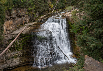 Ousel Falls Park Trail in Custer Gallatin National Forest, Montana. USA. Back to Nature concept.