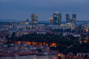 
panoramic view of the old town of prague in the czech republic