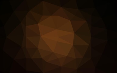 Fototapeta premium Dark Orange vector blurry triangle pattern.