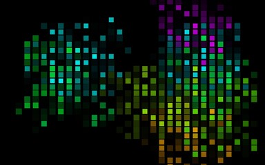 Dark Multicolor, Rainbow vector backdrop with rectangles, squares.