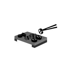 Japanese Asian Food. Sushi bar food logo. Japanese vector sushi bar restaurant roll icon