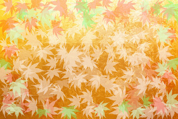 金屏風とモミジのバックグラウンド