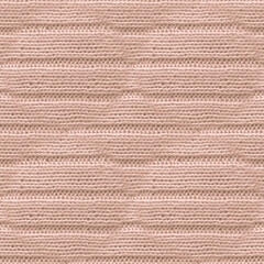 Brown Woolen Thread. Grunge Knitted Sweater. 