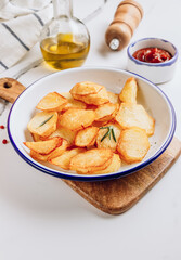 Homemade french fries, made from hand cut potatoes