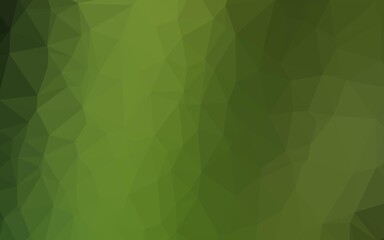 Fototapeta premium Dark Green vector shining triangular pattern.