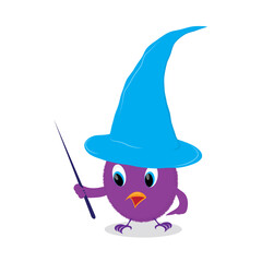 Halloween witch with wand