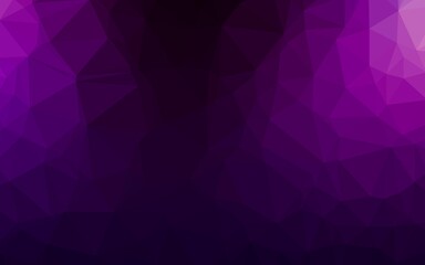 Dark Purple vector polygon abstract background.