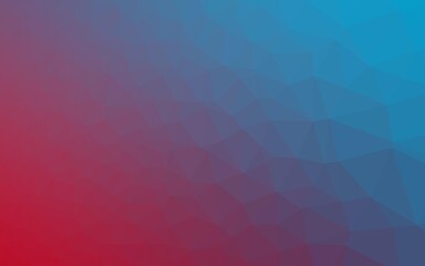 Light Blue, Red vector polygonal background.