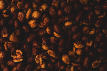 Chile Spicy Peanuts Macro close up