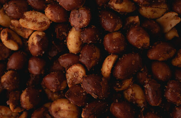 Chile Spicy Peanuts Macro close up