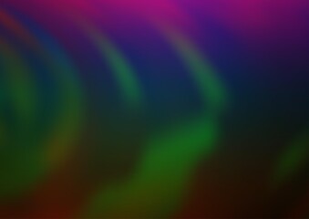 Dark Multicolor, Rainbow vector blurred shine abstract background.