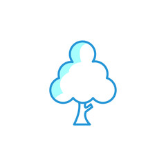Illustration Vector graphic of tree icon. Fit for nature, forest, garden etc.