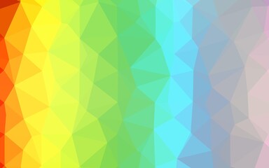 Light Multicolor, Rainbow vector low poly cover.