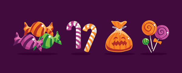 Halloween Candy Illustrations editable