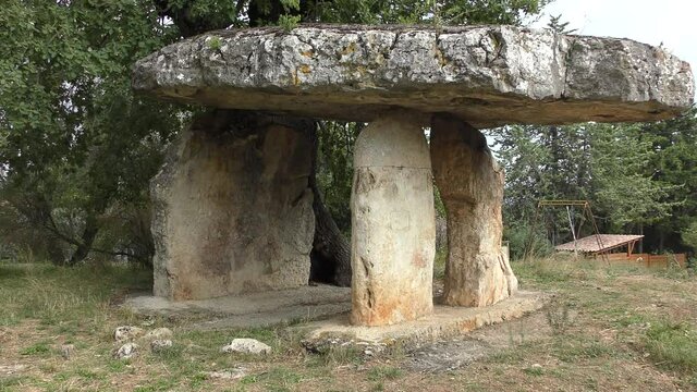 The mighty Pierre de la F&eacute;e in Draguignan, a  single-chamber megalithic tomb