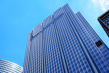 Modern office buildings on a background of blue sky