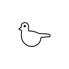 White  pigeon  icon vector