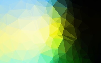 Fototapeta na wymiar Dark Green, Yellow vector triangle mosaic template.