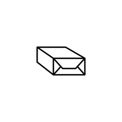 Parcel box thin icon vector