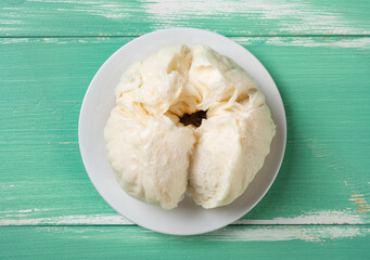 top view traditional Chinese BBQ pork on a dish