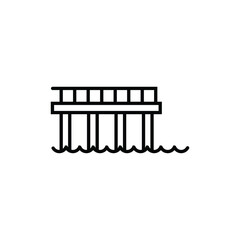 Port thin icon vector