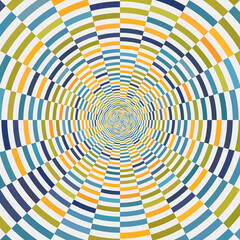 Abstract Colorful Rings Background Template, Sector Blocks