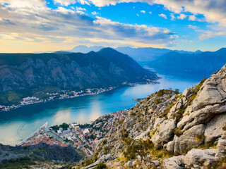 Fototapeta na wymiar Kotor bay in Montenegro