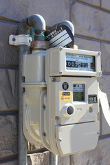 民家のプロパンガスメーター