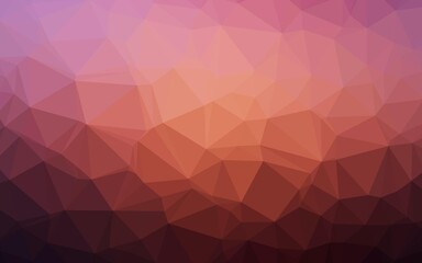 Dark Pink, Yellow vector polygon abstract backdrop.