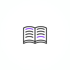 Book Illustration Education Line Art Icon