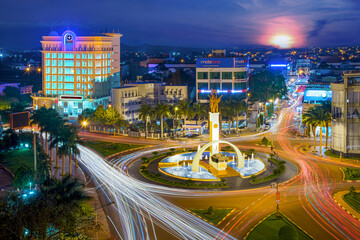 Fototapeta premium If you want to see Buon Ma Thuot City at night, This!