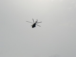 helicopter in flight