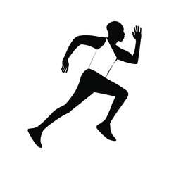 man fast run icon, rush icon. vector illustration on white background. eps 10