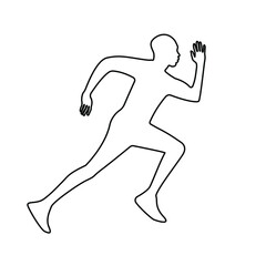 man fast run icon, rush icon. vector illustration on white background. eps 10
