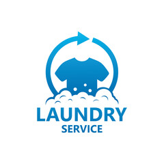 Laundry Service Logo Template Design Vector