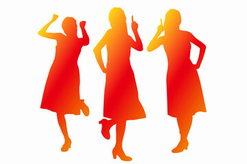 女性シルエット