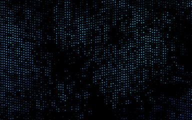 Dark BLUE vector background with bubbles.