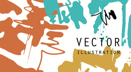 Artistic creative universal cards. Hand Drawn textures.