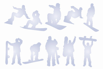 スノーボードシルエット