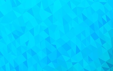 Light BLUE vector shining triangular template.