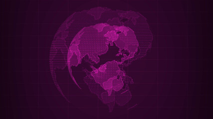 New pink color 3d planet image, Background 3d earth 