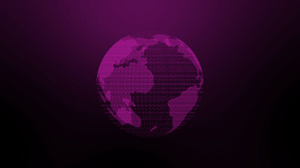 New pink color 3d planet image, Background 3d earth 