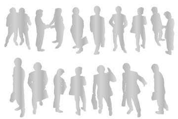 ビジネスパートナーシルエット