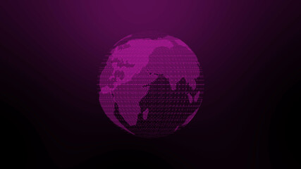 New pink color 3d planet image, Background 3d earth 