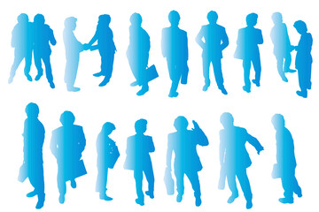 ビジネスパートナーシルエット