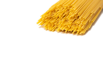 italian pasta of different types on a white background