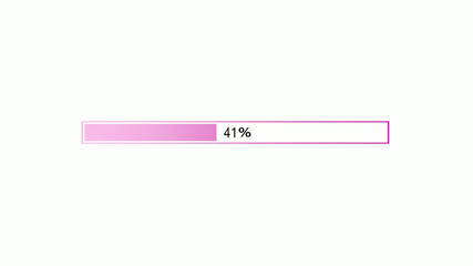 New pink gradient waiting loading bar on white background, Loading bar