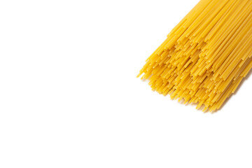 italian pasta of different types on a white background